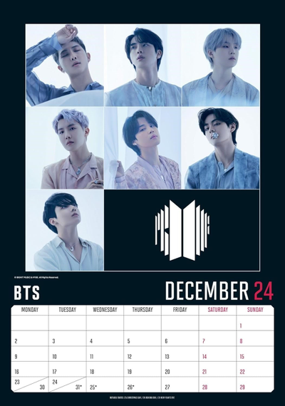 BTS Official Календарь 2024, перекидные календари 2024, BTS Calendar 2024, Intpressshop