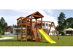 Детская площадка Савушка Мастер - 3 с качелями Гнездо 1 метр (Махагон) купить в Воронеже