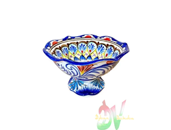 Конфетница-ваза Накша синяя 17х17х10 см