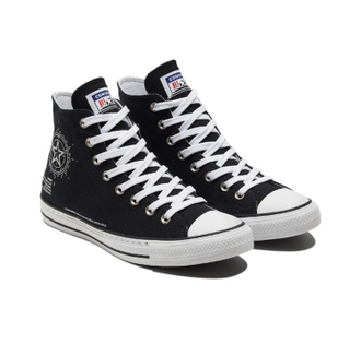 Кеды Converse Chuck Taylor All Star черные высокие с надписями