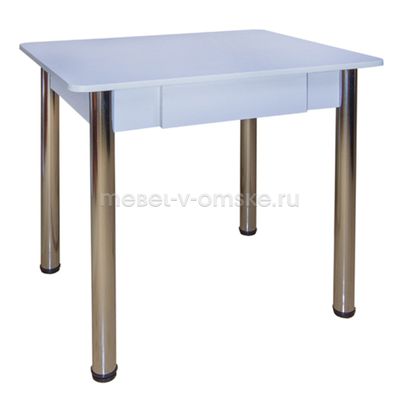 КМ218 Стол обеденный №3 с ящиком. Размер: 750*750*600