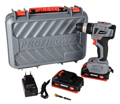 Аккумуляторный бесщеточный шуруповерт PROFIPOWER MKBL-18BT