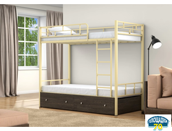 Двухъярусная кровать Валенсия Слоновая кость ящики венге Томск