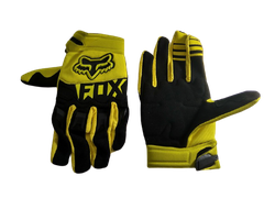Велоперчатки Fox, |M|L|XL|, длин. пальцы, желто-черные