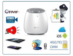 EZVIZ  WLB (CS-WLB LTE) базовая станция с сиреной + аккумулятор+ поддержка СИМ карт (4G)  с DVR. Full HD для Ezviz Mini Trooper 2 (С3А)
