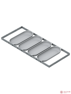 Форма хлебная Батонница 4(300 х 115 х 30 мм) с ручками