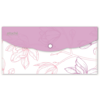 Папка конверт на кнопке Travel, 180мкм, Flower  Dreams ассорти, 6 шт.уп