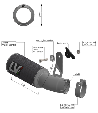 Глушитель LEOVINCE LV Corsa Carbon 15407C