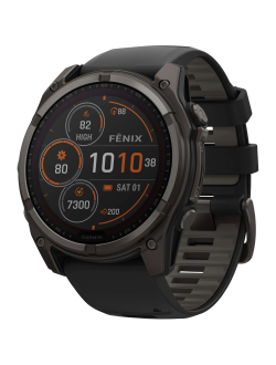 Часы Garmin Fenix 8 —51mm Solar Sapphire Carbon Gray DLC Titanium Black / Pebble Gray