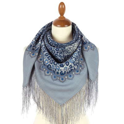 Павловопосадский платок Леопарды 2118-1