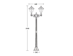 Садово-парковый светильник серии  Madrid BL -2