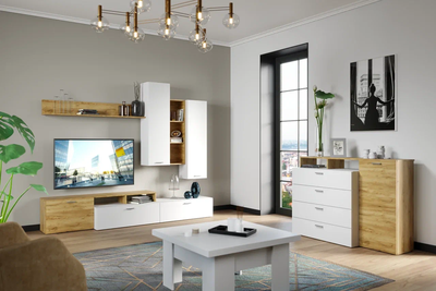 Гостиная Невио-1 Комод Дуб крафт золотой/Белый