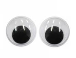 Глаза клеевые круглые с подвижными зрачками 10 мм, арт. Г75