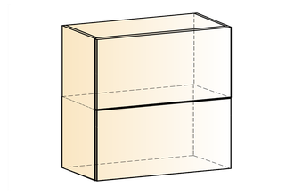 Бостон Шкаф навесной L800 Н720 (2 дв. гл. гориз.)
