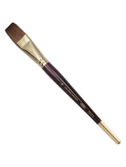 Кисть художественная KOH-I-NOOR колонок, плоская, №16, короткая ручка, блистер, 9936016010BL