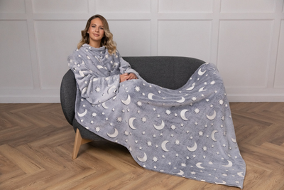 Плед с рукавами "1000 и 1 ночь" светящийся из микрофибры (велсофта)