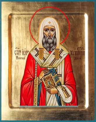 Иона, Святитель, архиепископ Новгородский. Рукописная икона.