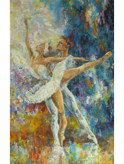 Круглова И. А. "Лебединая песня", холст / масло, 120 x 78 см., 2008 г.