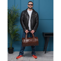 Кожаная дорожная сумка Faenza Premium brown (арт. 
4033-02)