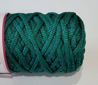 Изумруд ИРИСКА полиэфирный шнур с глиттером без сердечника 3 мм 100 м