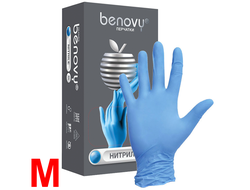 Нитриловые Перчатки "Benovy" (M) Blue