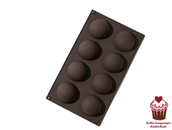 Форма для муссовых десертов Полусфера 5,7 см, 8 ячеек, силикон