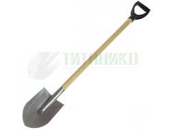 Лопата из титана штыковая с ручкой Дачная