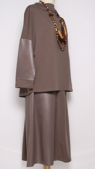 КОСТЮМ "КОМБИНИРОВАННЫЙ" бежевый р.48-54