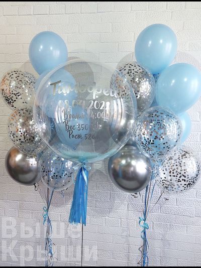 Сет "Нежно голубой" (21 шарик)