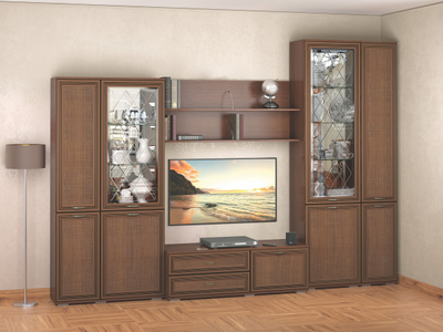 Шкаф комбинированный с зеркалом Ливорно ЛШ-9 (Домани)