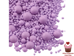 Драже рисовое в шоколадной глазури Жемчуг матовый Сиреневый, 50 гр  (мягкое)