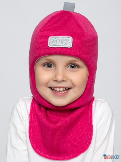 Шапка-шлем "NK"   20101-01, цвет ярко-розовый р. 52-54
