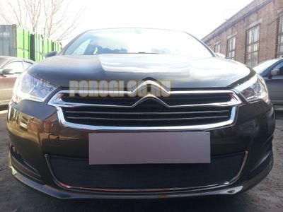 Защита радиатора Citroen C4 sedan 2013-2016 black
