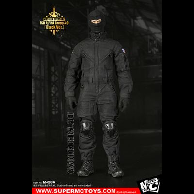 Спецназ "Альфа" - КОМПЛЕКТ ЭКИПИРОВКИ 1/6 Russian Spetsnaz - FSB Alfa Group 3.0 Black Ver. (M-069 A) - SUPER MC TOYS (БЕЗ ТЕЛА И ГОЛОВЫ)