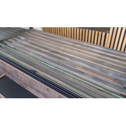 (ЗЕМ0200) Прилавок рабочий "ZEMTEK" с 4-м полками, подставкой и стеклянной витриной