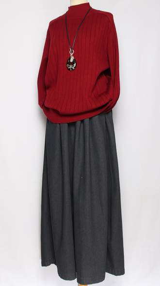 Джемпер "ШИРОКАЯ  РЕЗИНКА С ДЛИННЫМ РУКАВОМ " винный, графит, малахит, бежевый, шоколад, черный  р.50-54