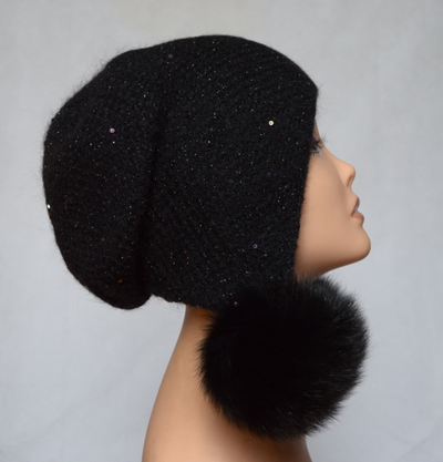 Визио 6463 итальянская шапка с помпонами фото