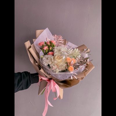 Букет с розами «Beige»