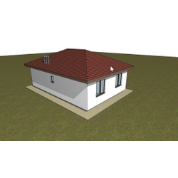 Одноэтажный дом с двумя спальнями 86м² (S48)