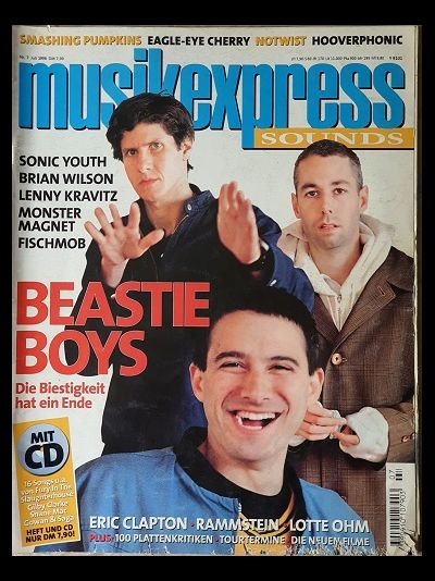 Musikexpress Sounds Magazine July 1998 Beastie Boys, Иностранные музыкальные журналы, Intpressshop