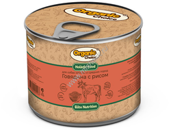 Organic Сhoice 240 г консервы для собак мелких и средних пород говядина с рисом