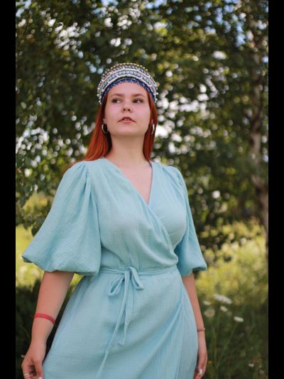 Платье на запах из муслина "Услада"