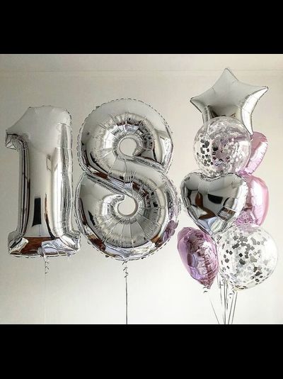 НАБОР ШАРОВ С ГЕЛИЕМ "Совершеннолетие"