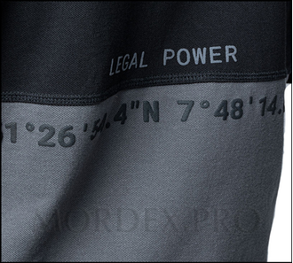 Размахайка 2104-415 Legal Power Split Jersey Pique  серый графит/глубокий черный
