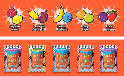 Леденцы Toxic Waste Nuclear Fusion двойные вкусы - большая упаковка