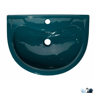 Раковина с пьедесталом Оскольская керамика Престиж, 63 см, зеленый, для ванной