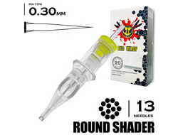 13RS/0,30 mm - Round Shader "BIG-WASP" (Matte Transparent)