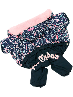 FOR MY DOGS комбинезон для собак синий  с лепестками