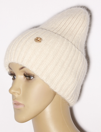 Шапка женская  "Резинка широкая Ангора" 11600  бирюзовая, бежевая, фисташка, ваниль, чёрная