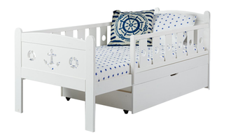 Кровать детская Кидс-1 с лесенкой из массива сосны 80 х 160/180 см